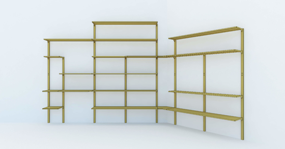 Supermarket Shelving System 1500mm Modular Display Rack