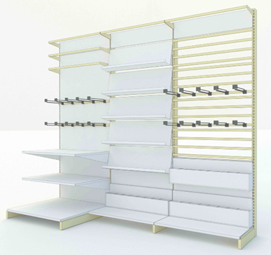 Giá trưng bày siêu thị tùy chỉnh 30×80mm Trụ đứng chịu lực