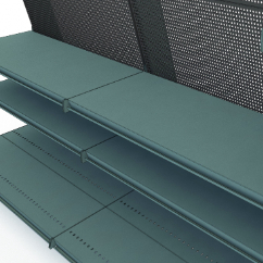 Modular Supermarket Display Rack, Adjustable Shelf Width, Space-Saving and Cost-Effective Retail Storage Solution