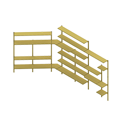 Supermarket Shelving System 1500mm Modular Display Rack